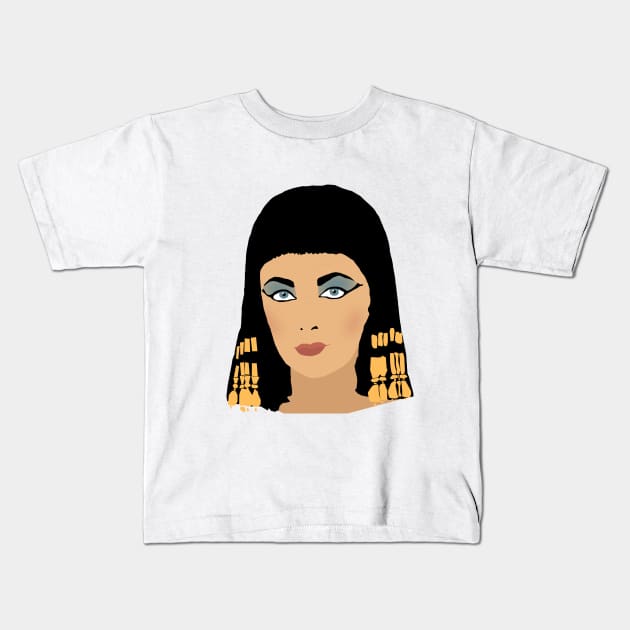 Elizabeth Taylor as Cleopatra Kids T-Shirt by ursoleite